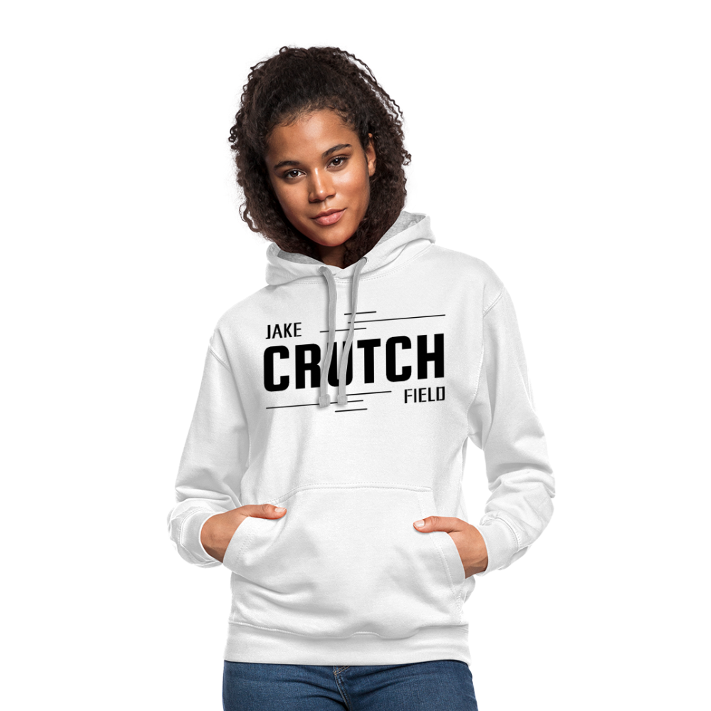 Crutchfield Logo Black Hoodie [Unisex] - white/gray