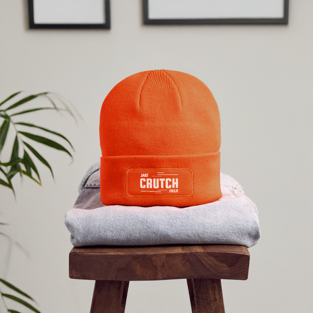 Crutchfield Logo Patch Beanie - neon orange