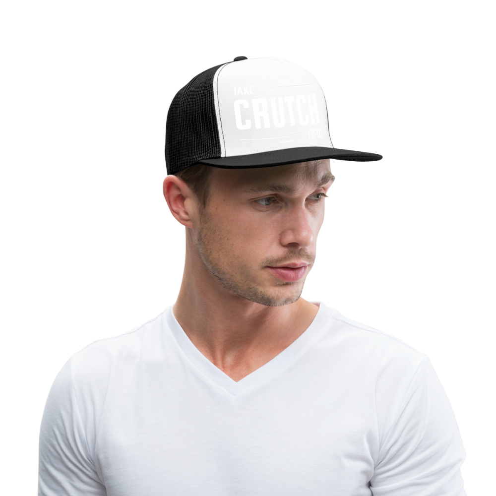 Crutchfield Logo White Trucker Hat - white/black