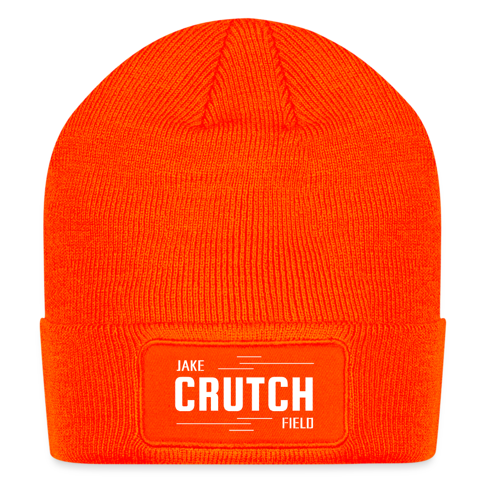 Crutchfield Logo Patch Beanie - neon orange