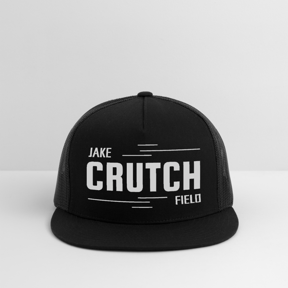 Crutchfield Logo White Trucker Hat - black/black