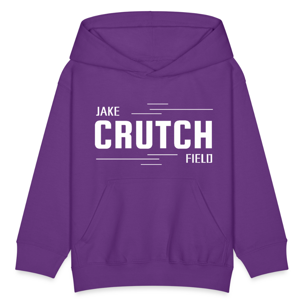 Crutchfield Logo White Kids' Hoodie [Unisex] - purple