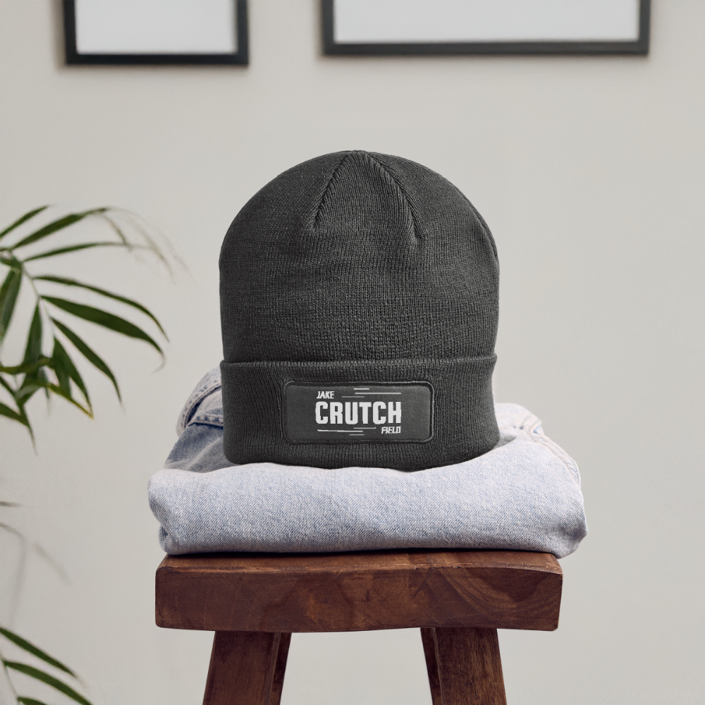 Crutchfield Logo Patch Beanie - charcoal grey