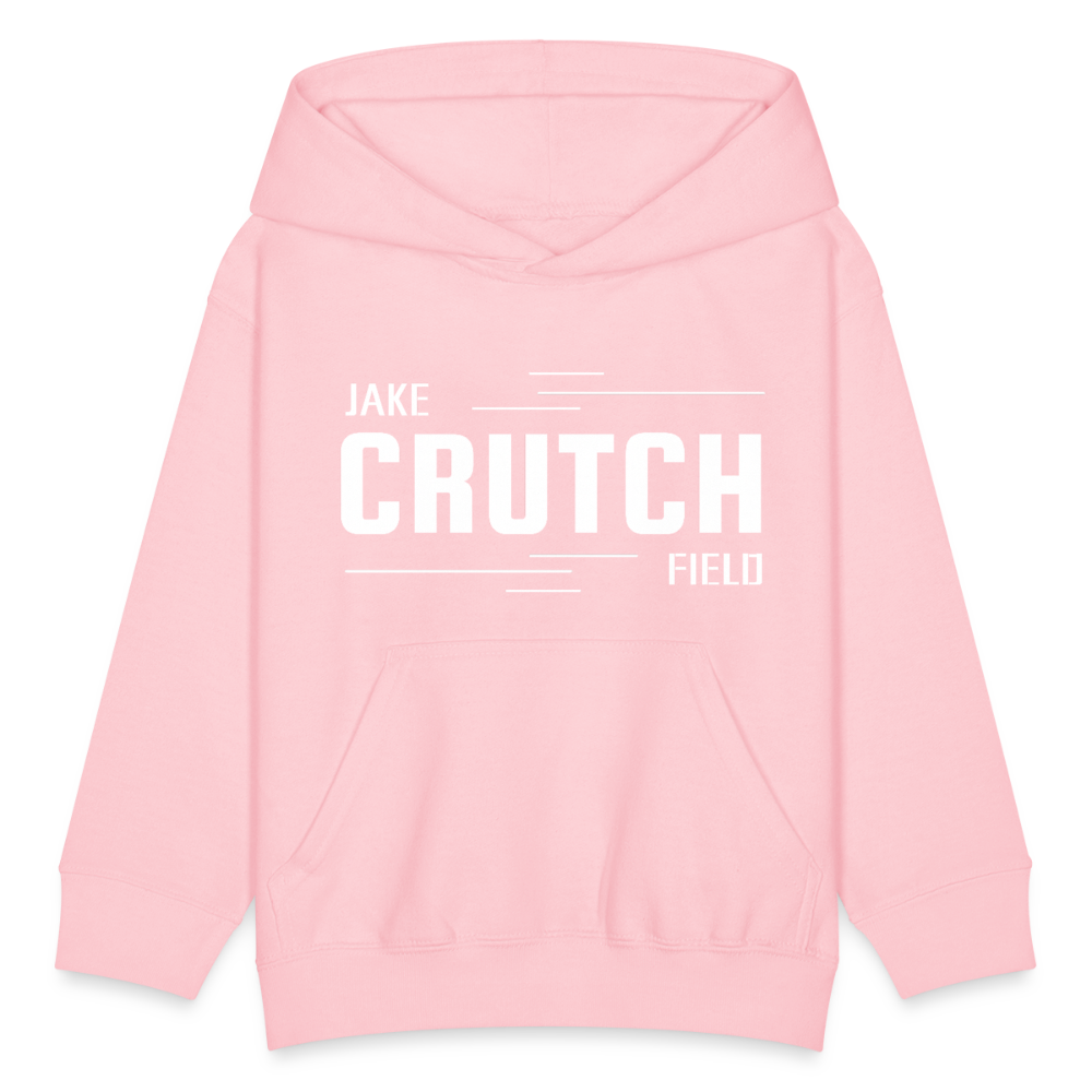 Crutchfield Logo White Kids' Hoodie [Unisex] - pink