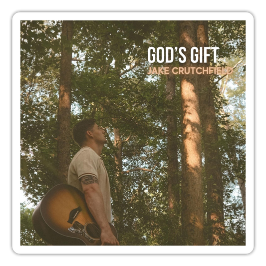 God's Gift Cover Art Sticker - white matte