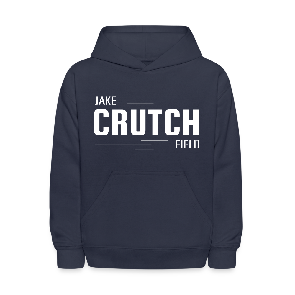 Crutchfield Logo White Kids' Hoodie [Unisex] - navy