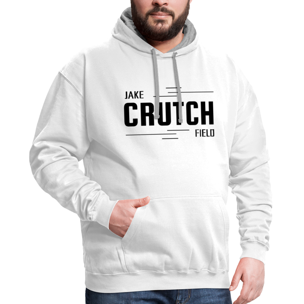 Crutchfield Logo Black Hoodie [Unisex] - white/gray