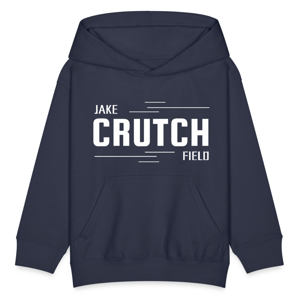 Crutchfield Logo White Kids' Hoodie [Unisex] - navy