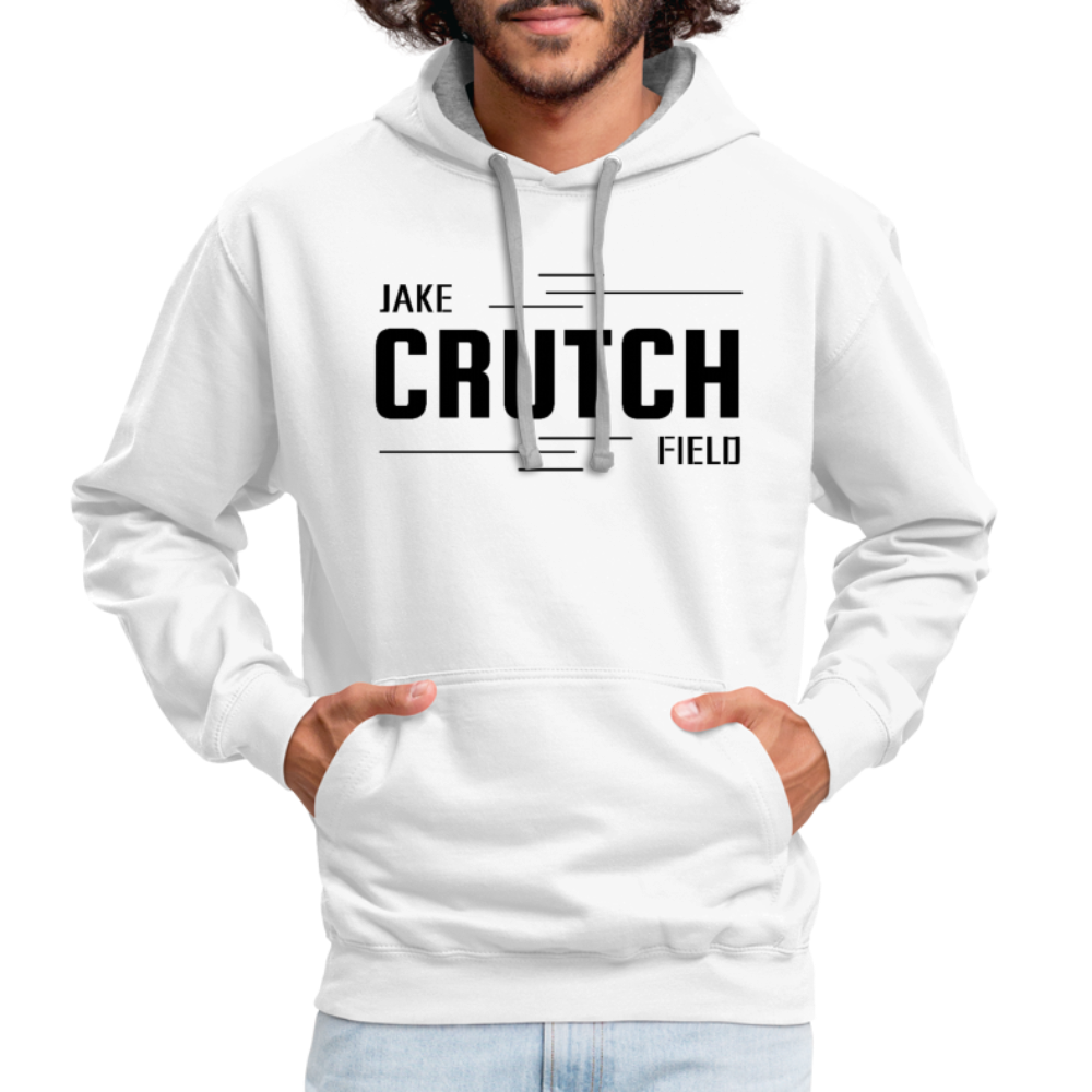 Crutchfield Logo Black Hoodie [Unisex] - white/gray
