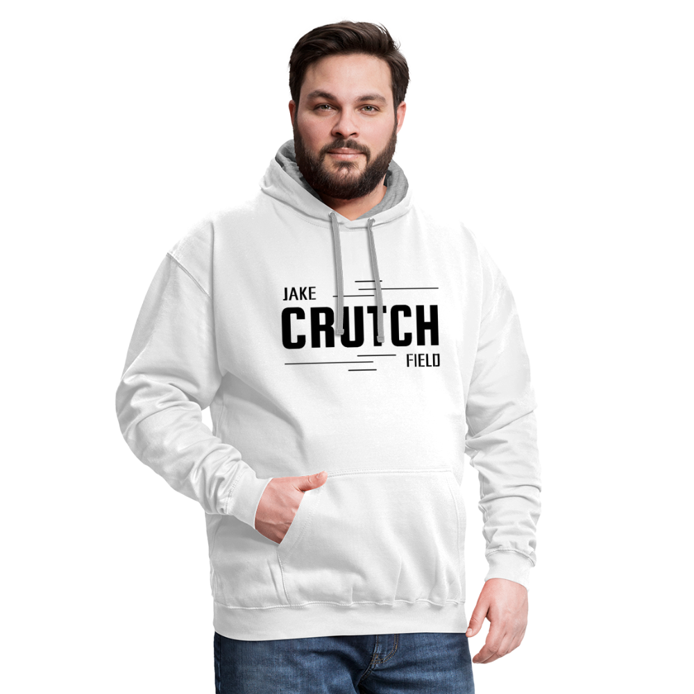Crutchfield Logo Black Hoodie [Unisex] - white/gray