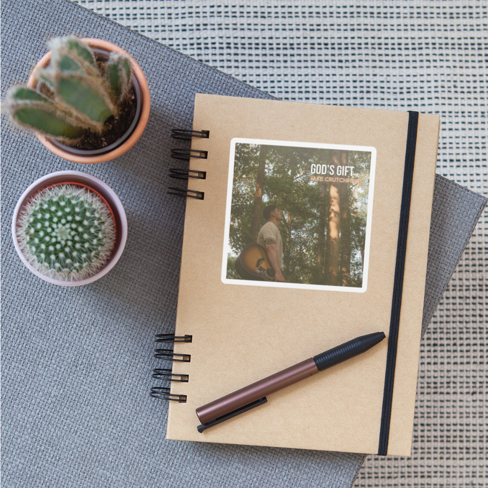 God's Gift Cover Art Sticker - white matte