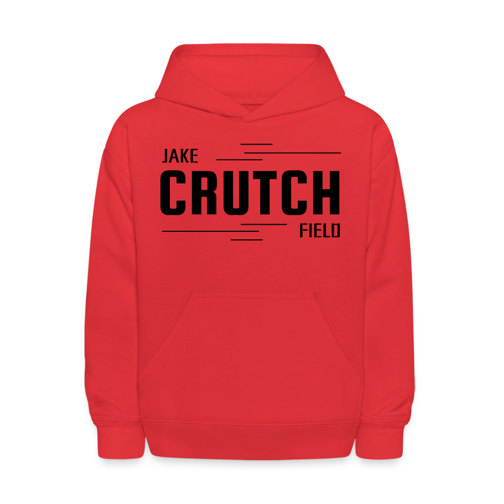 Crutchfield Logo Black Kids' Hoodie [Unisex] - red