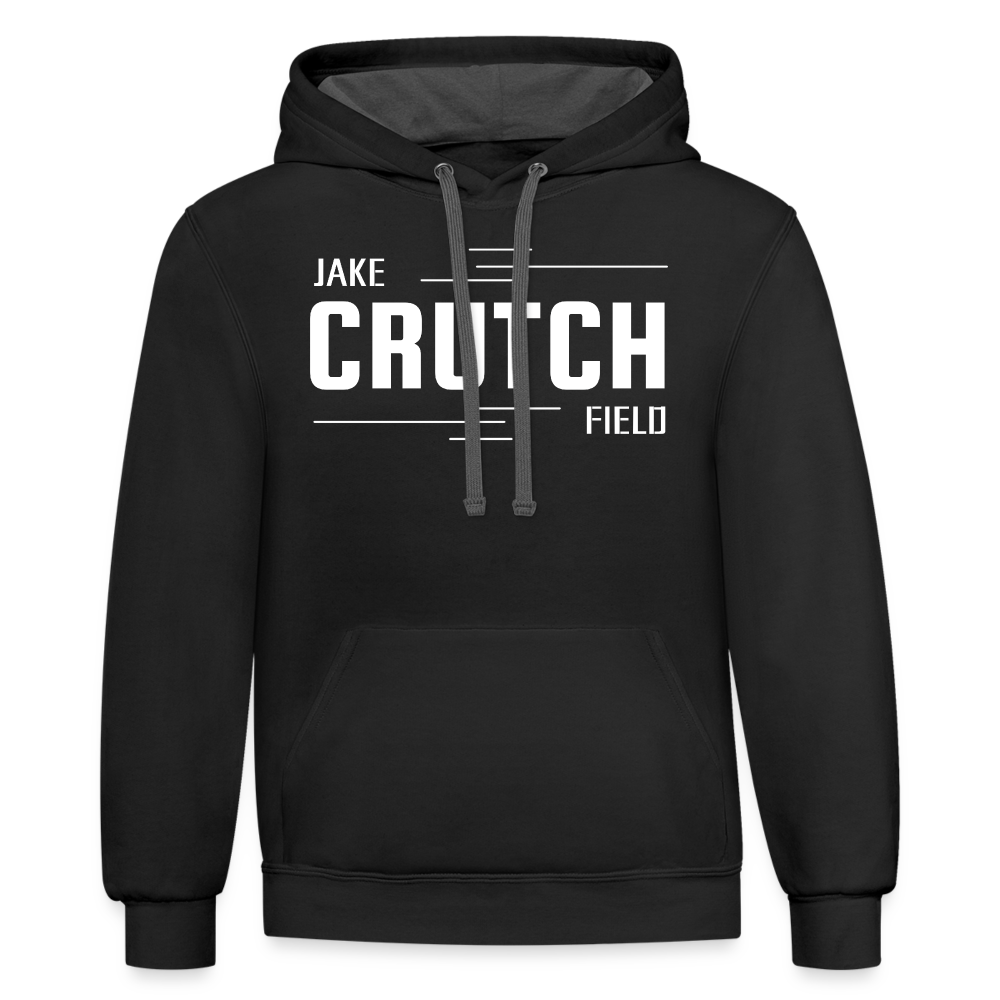 Crutchfield Logo White Hoodie [Unisex] - black/asphalt