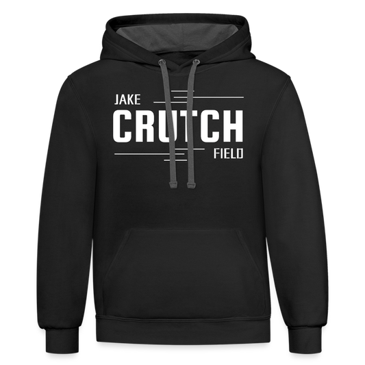 Crutchfield Logo White Hoodie [Unisex] - black/asphalt