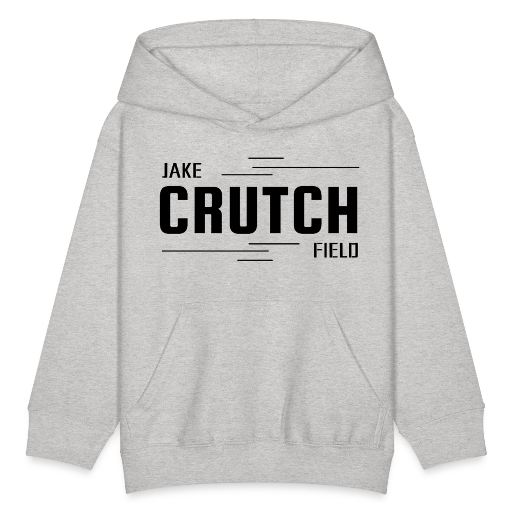 Crutchfield Logo Black Kids' Hoodie [Unisex] - heather gray