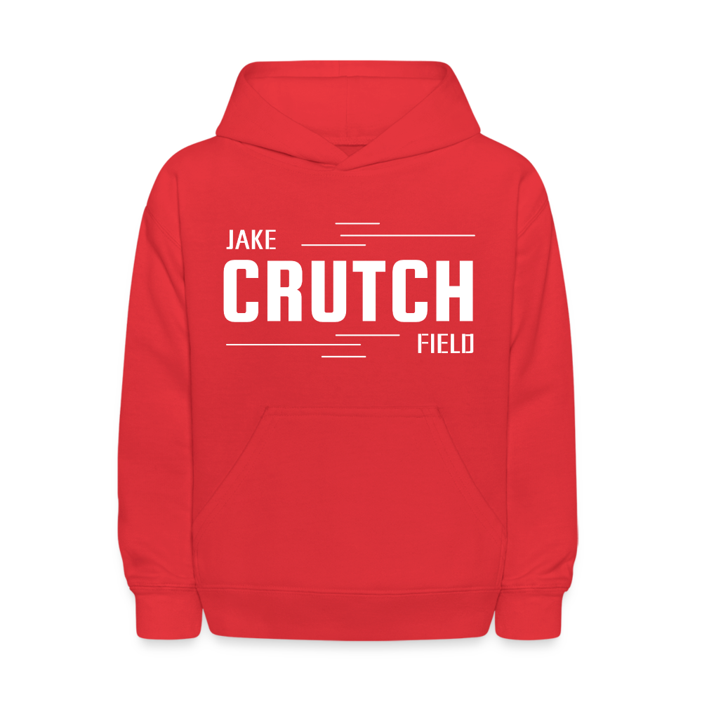 Crutchfield Logo White Kids' Hoodie [Unisex] - red