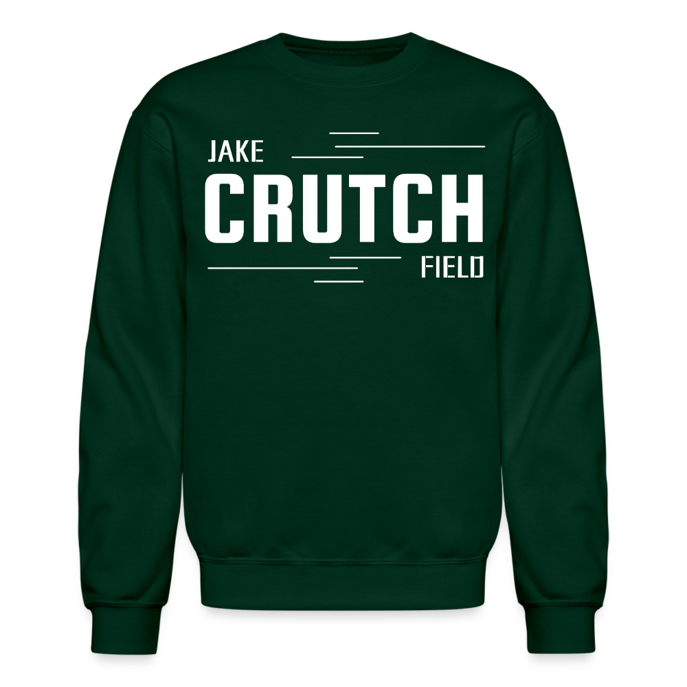 Crutchfield Logo White Sweatshirt [Unisex] - forest green