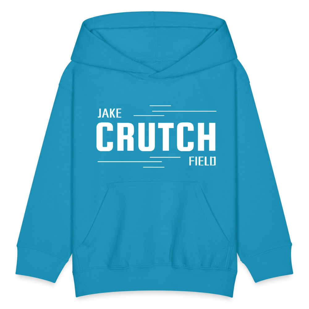 Crutchfield Logo White Kids' Hoodie [Unisex] - turquoise