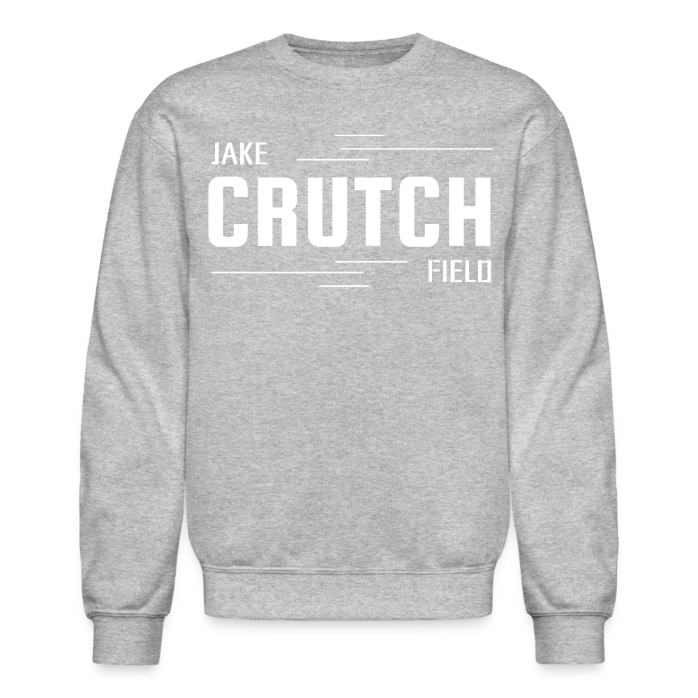 Crutchfield Logo White Sweatshirt [Unisex] - heather gray
