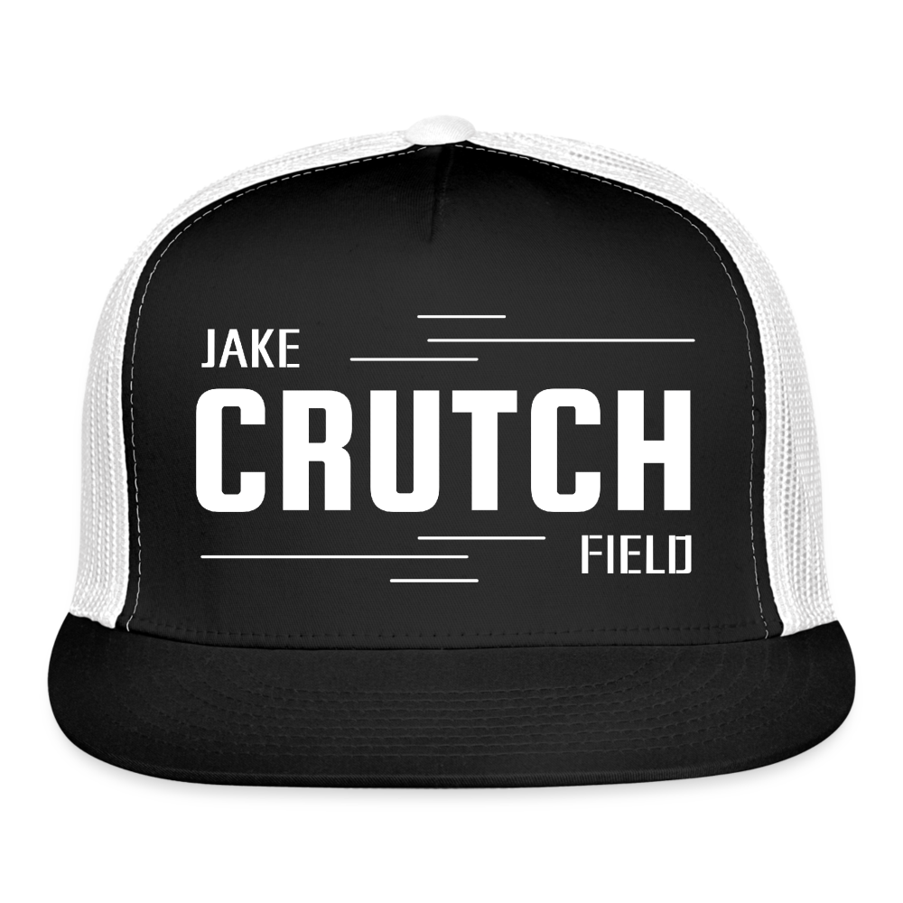 Crutchfield Logo White Trucker Hat - black/white