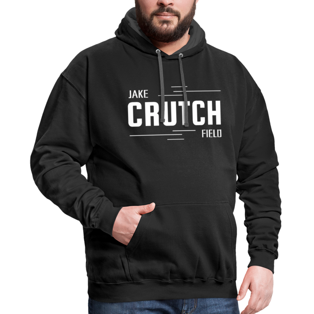 Crutchfield Logo White Hoodie [Unisex] - black/asphalt