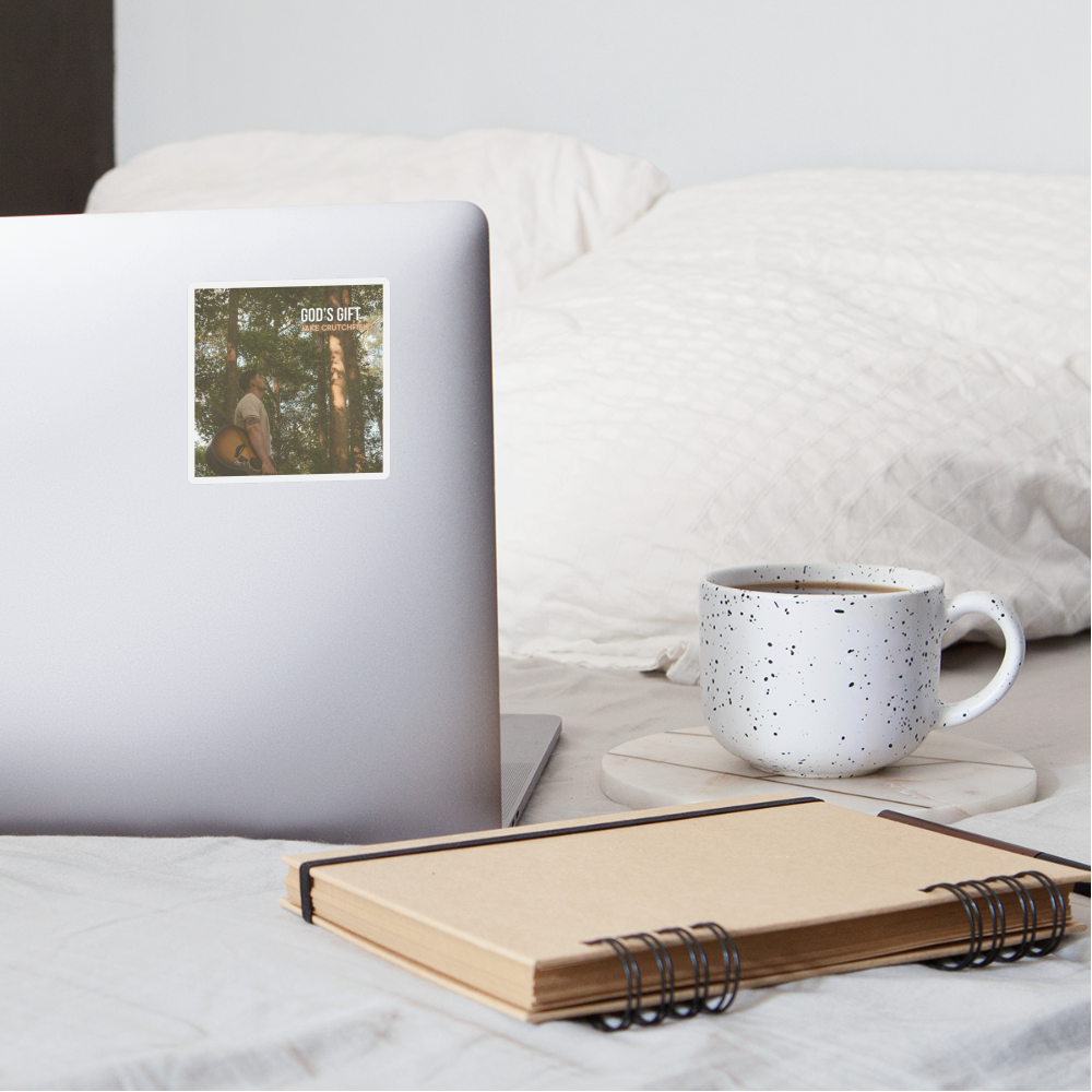 God's Gift Cover Art Sticker - white matte