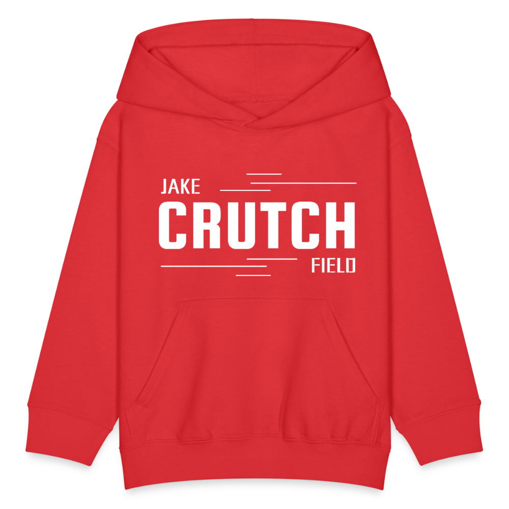 Crutchfield Logo White Kids' Hoodie [Unisex] - red