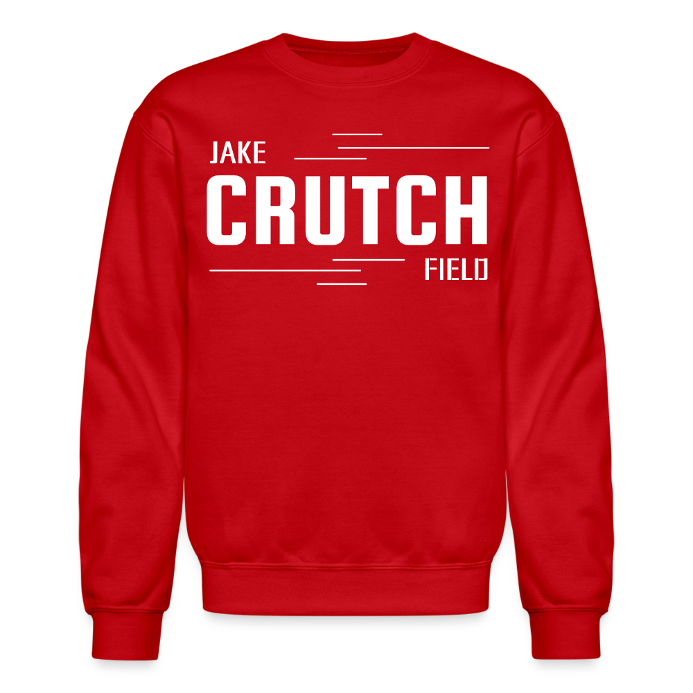 Crutchfield Logo White Sweatshirt [Unisex] - red
