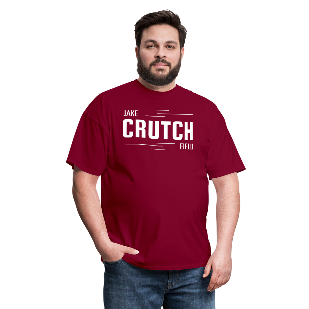 Crutchfield White Logo Classic T-Shirt [Unisex] - burgundy