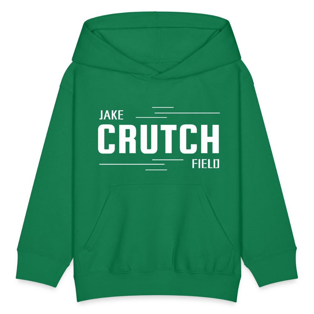 Crutchfield Logo White Kids' Hoodie [Unisex] - kelly green