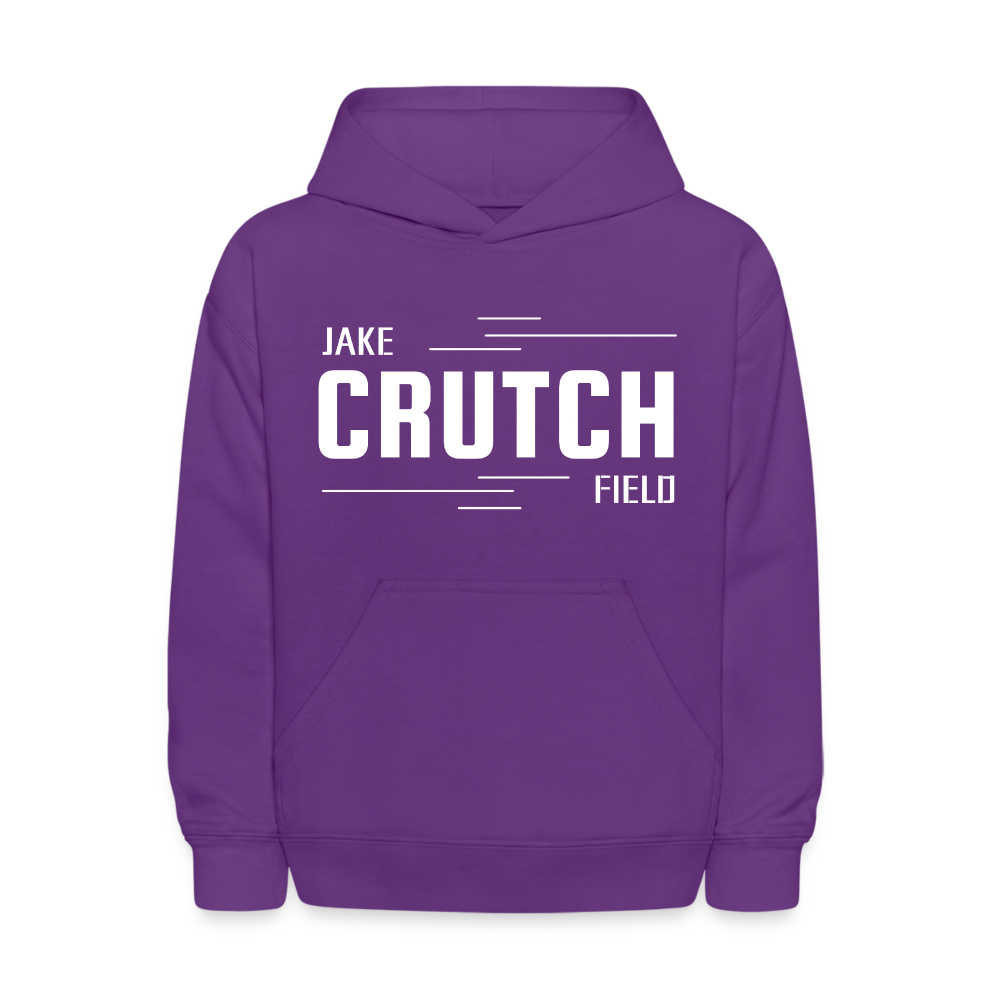 Crutchfield Logo White Kids' Hoodie [Unisex] - purple