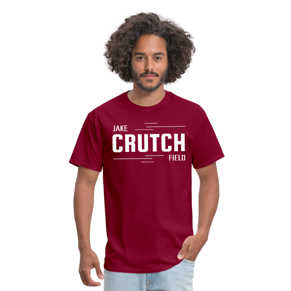 Crutchfield White Logo Classic T-Shirt [Unisex] - burgundy