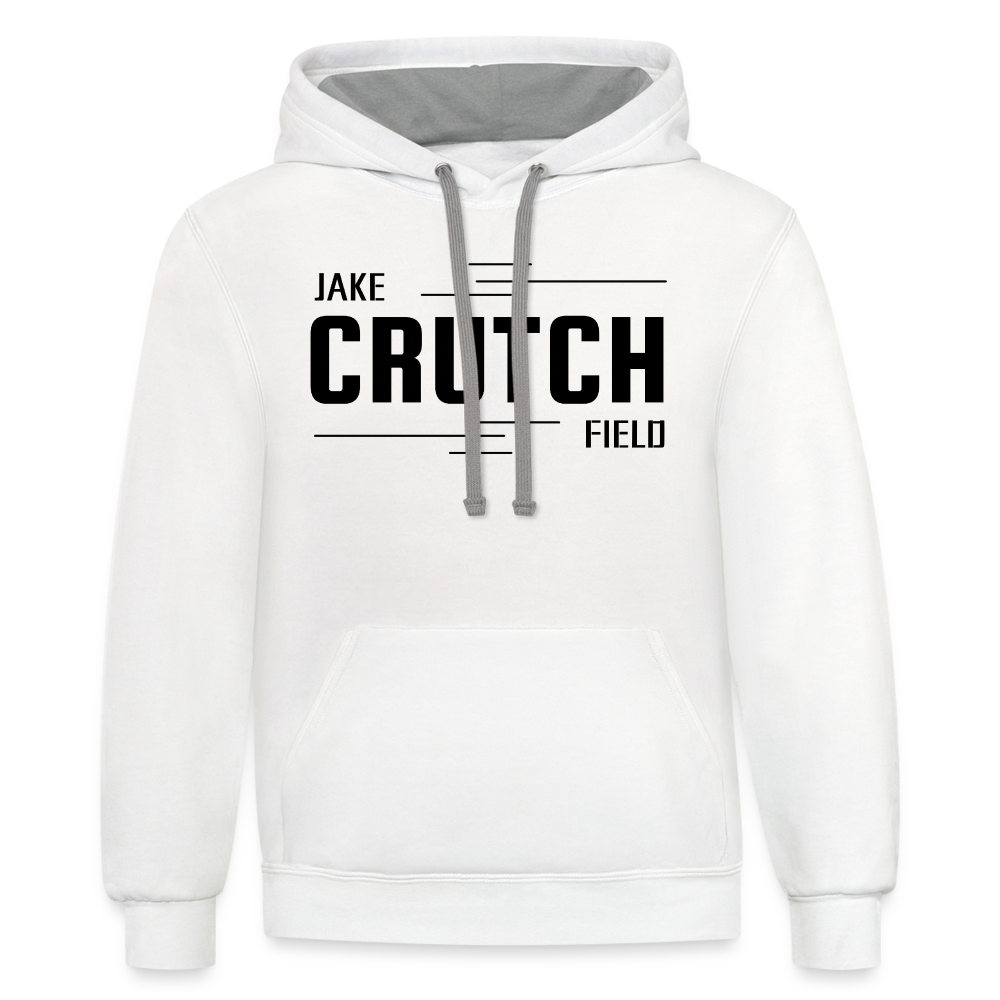 Crutchfield Logo Black Hoodie [Unisex] - white/gray