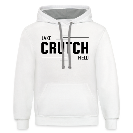 Crutchfield Logo Black Hoodie [Unisex] - white/gray