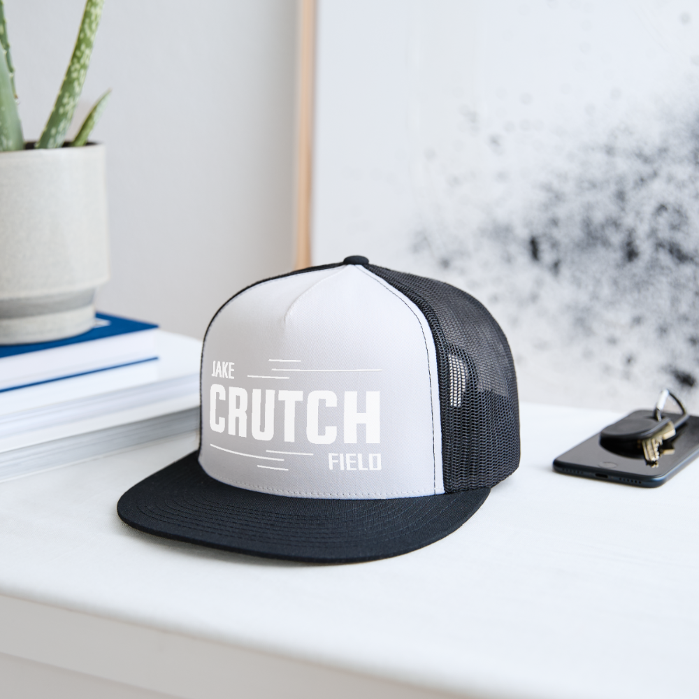 Crutchfield Logo White Trucker Hat - white/black