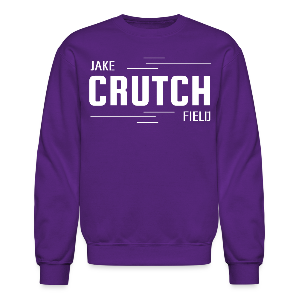 Crutchfield Logo White Sweatshirt [Unisex] - purple