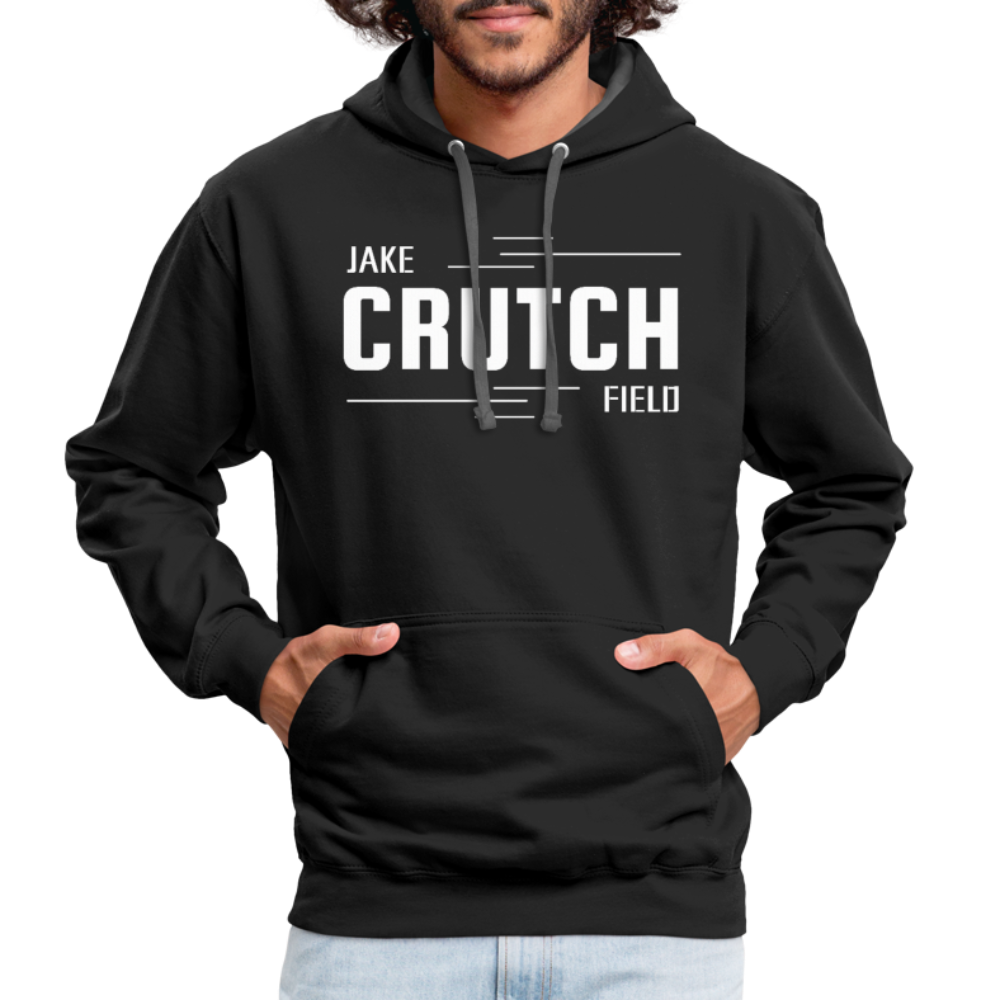 Crutchfield Logo White Hoodie [Unisex] - black/asphalt