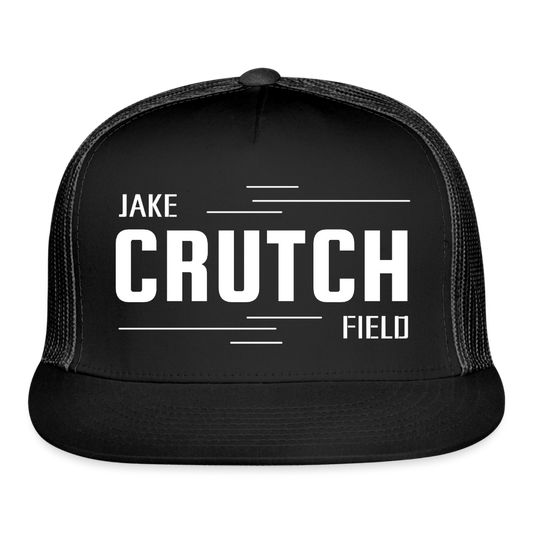 Crutchfield Logo White Trucker Hat - black/black