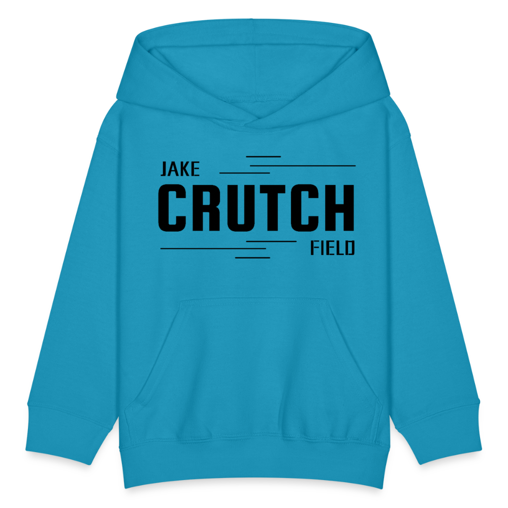 Crutchfield Logo Black Kids' Hoodie [Unisex] - turquoise