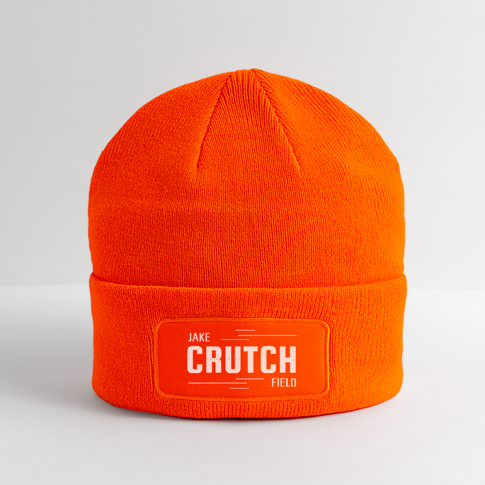 Crutchfield Logo Patch Beanie - neon orange