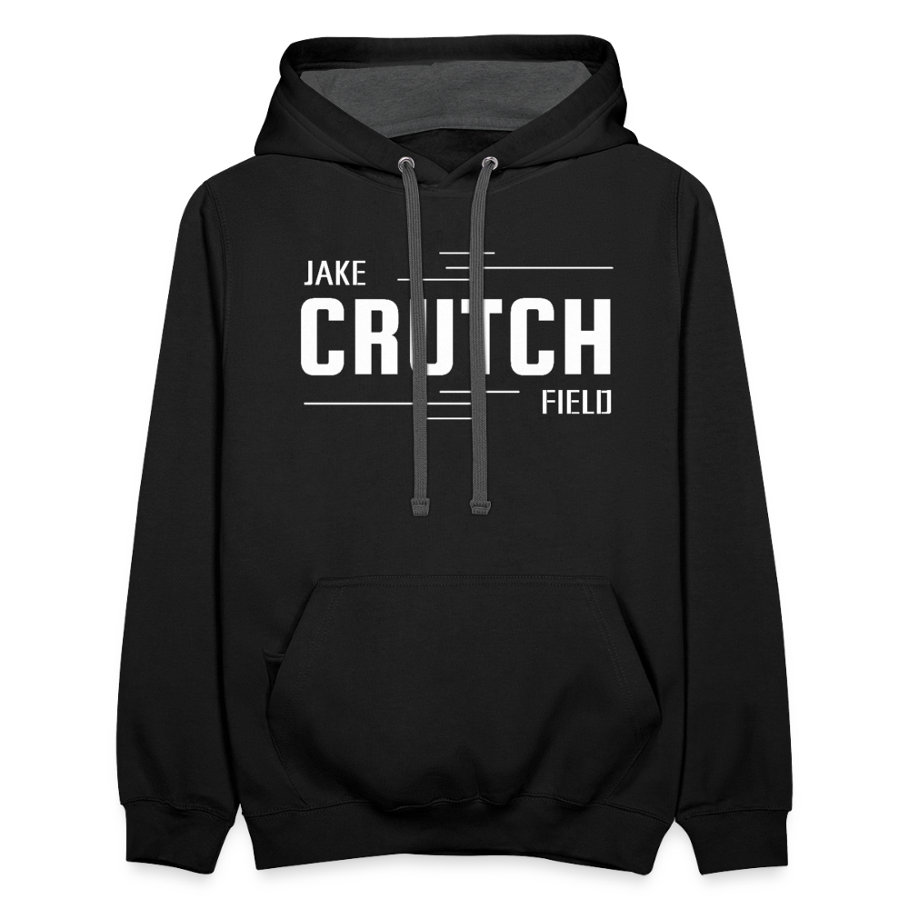 Crutchfield Logo White Hoodie [Unisex] - black/asphalt