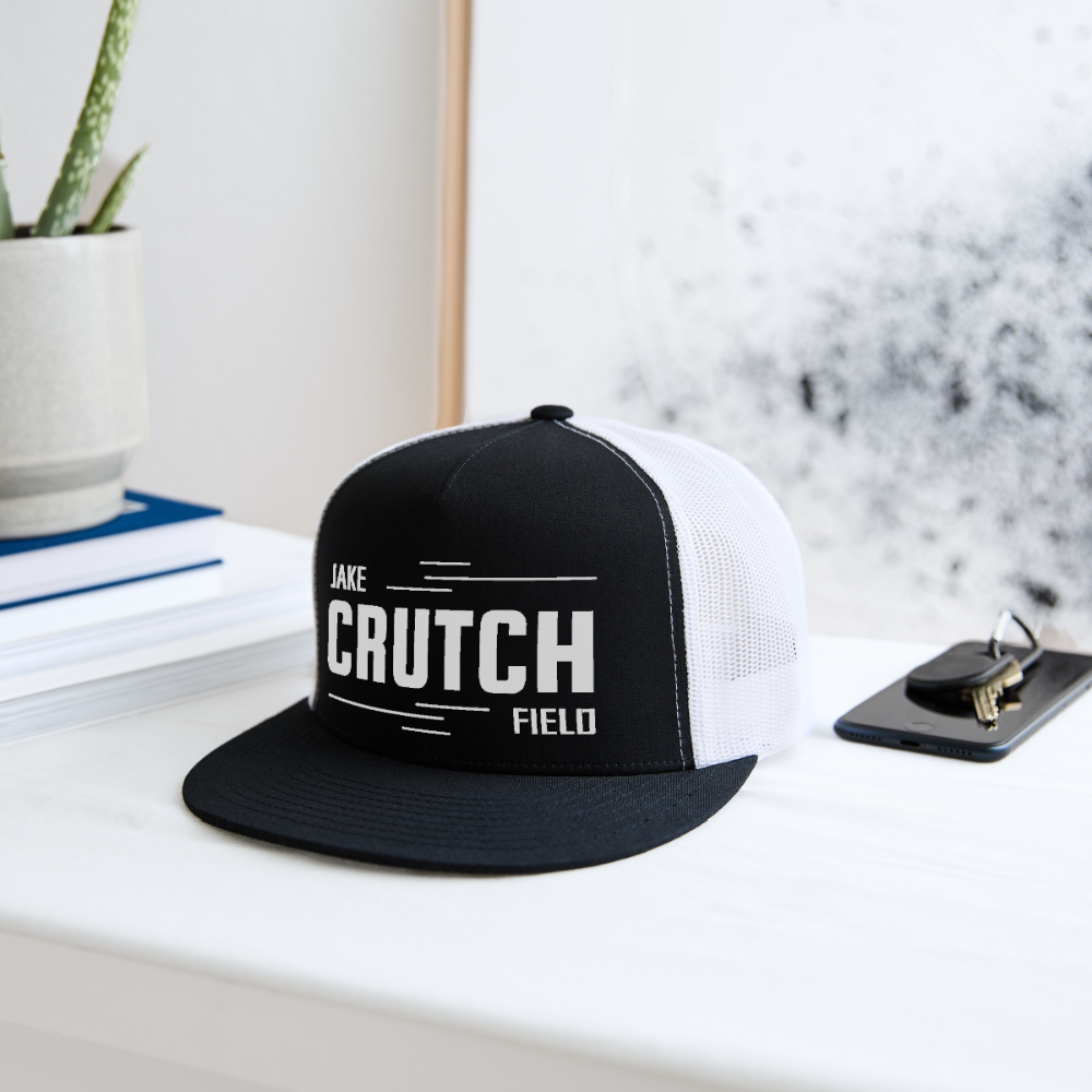 Crutchfield Logo White Trucker Hat - black/white