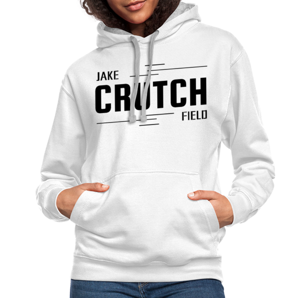 Crutchfield Logo Black Hoodie [Unisex] - white/gray