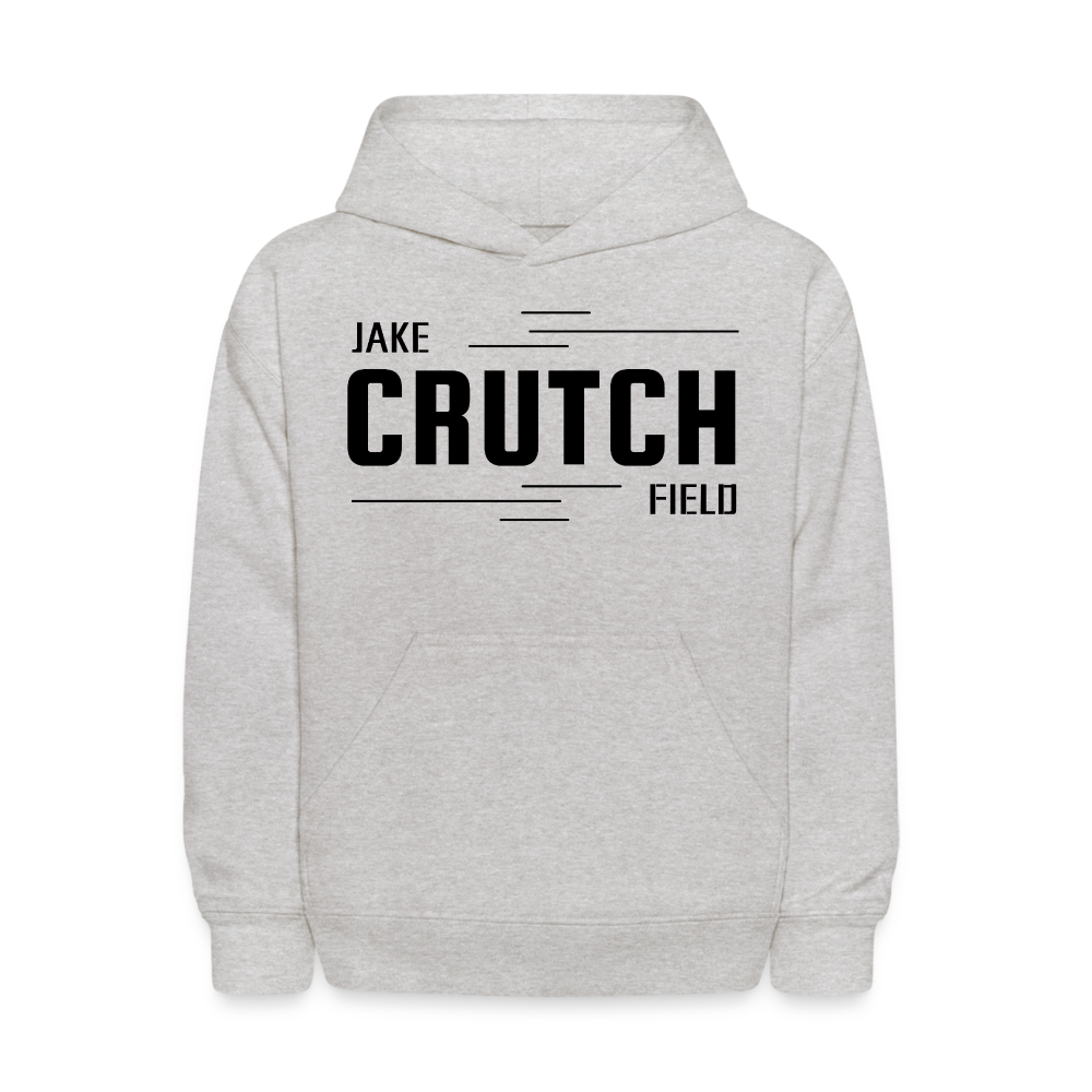 Crutchfield Logo Black Kids' Hoodie [Unisex] - heather gray