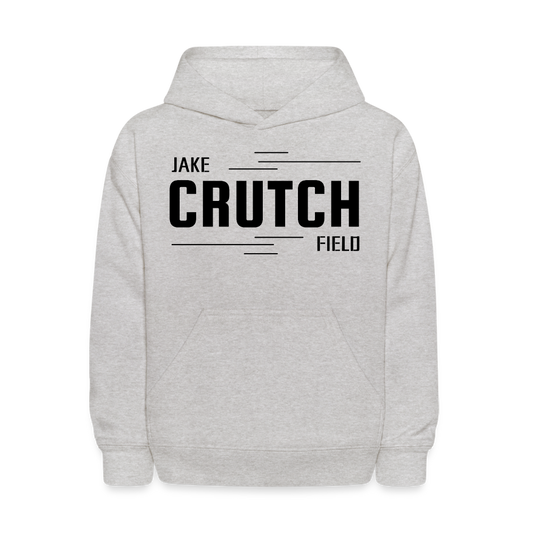 Crutchfield Logo Black Kids' Hoodie [Unisex] - heather gray