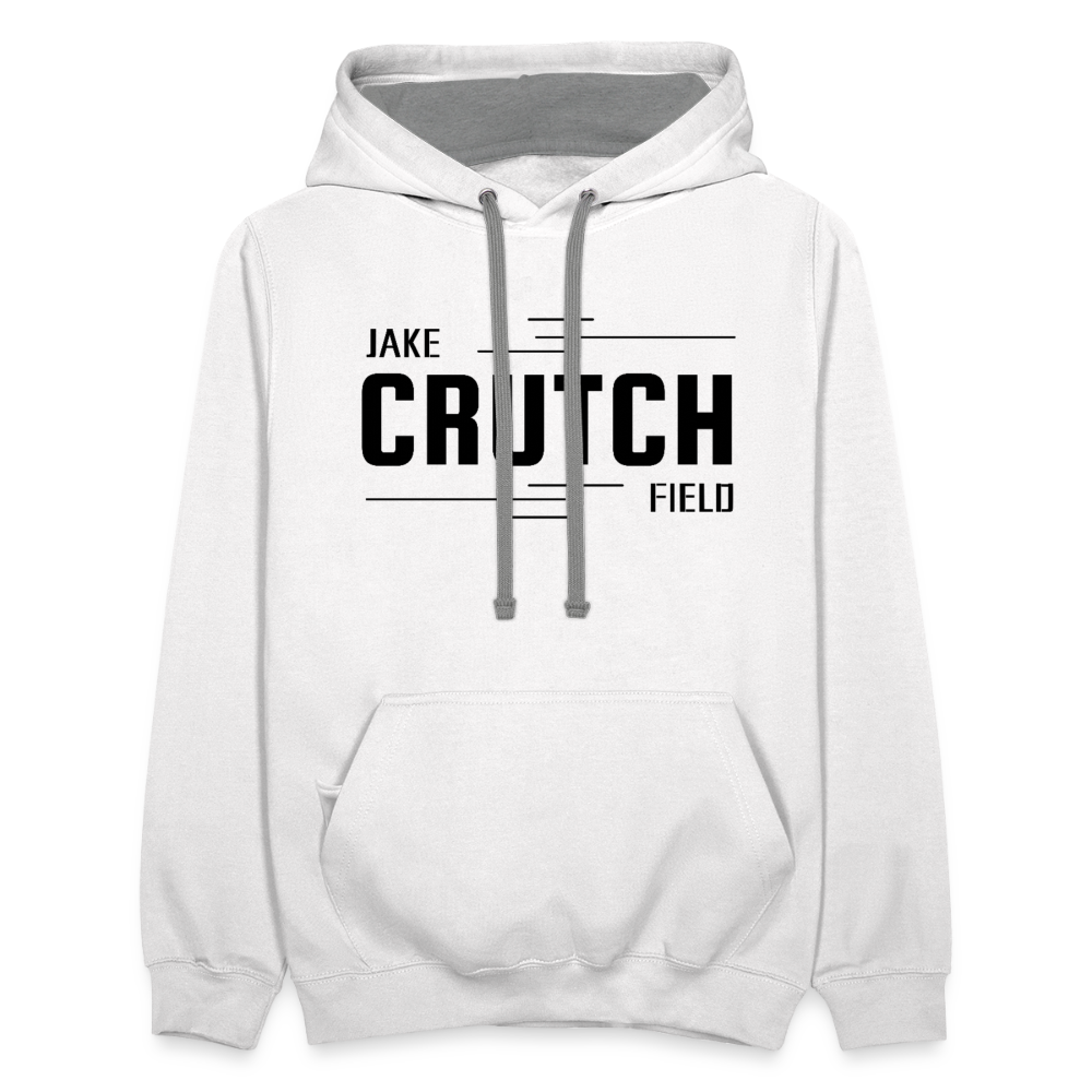 Crutchfield Logo Black Hoodie [Unisex] - white/gray
