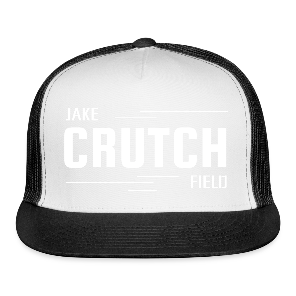 Crutchfield Logo White Trucker Hat - white/black